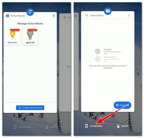 Zrzut ekranu Pixel Ostatnie aplikacje