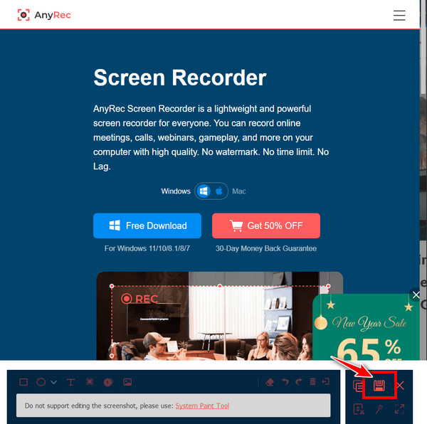 Anyrec Kaydırma Ekran Görüntüsü Önizlemesi