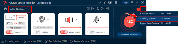 Anyrec Kaydırma Penceresi