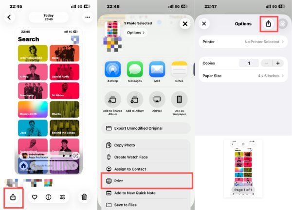Captură de ecran în PDF pentru iPhone