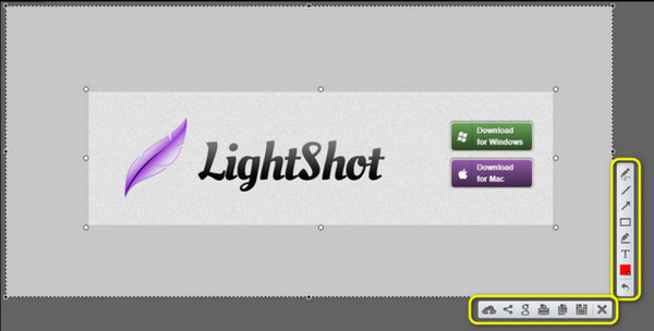 Raccourcis de l'outil Capture d'écran Lightshot