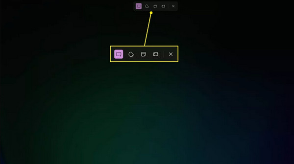 Mode de sélection de l'outil de capture