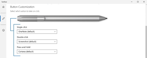 Surfaceペンの設定