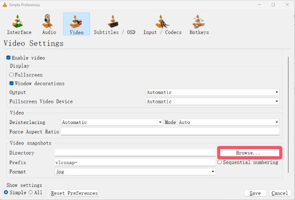Browse Folder VLC