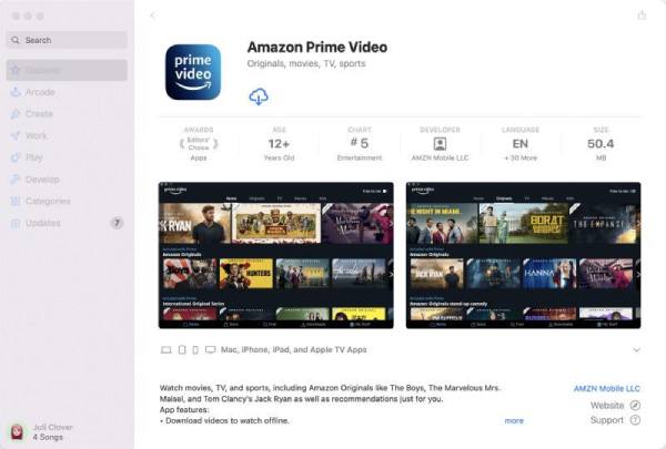 Installer Amazon Prime Video på nytt