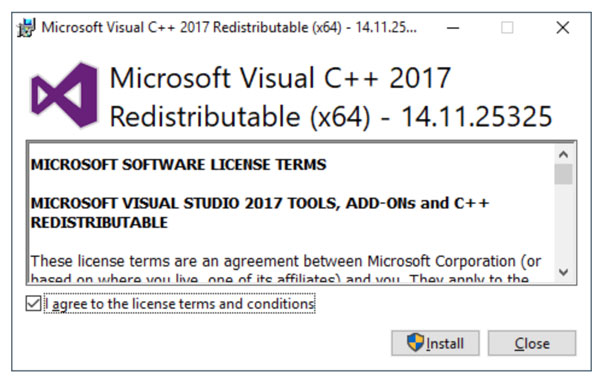 Installer Microsoft Visual C