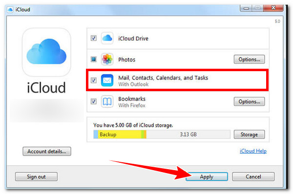 Sincronizar com o iCloud