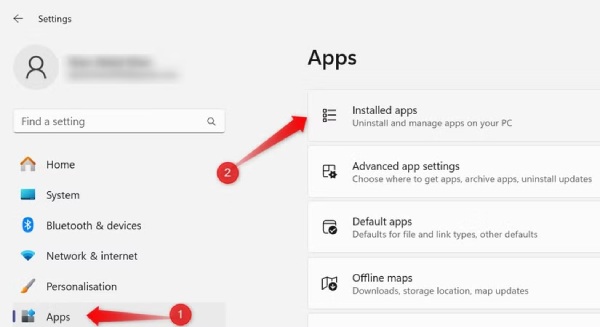 Installert app Windows 11