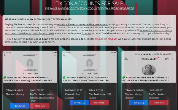 Tiktok Marketplace Buy Tiktok Accounts
