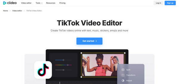 Clideo TikTok Video Editor
