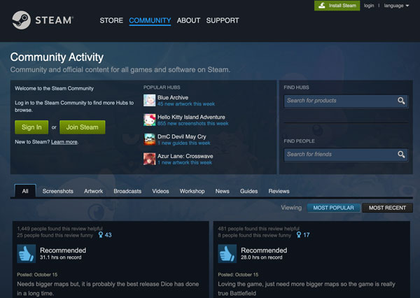 Communauté Steam