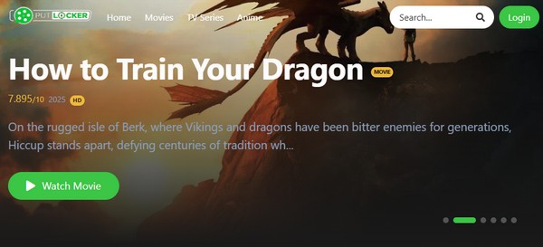 Putlocker hoofdinterface