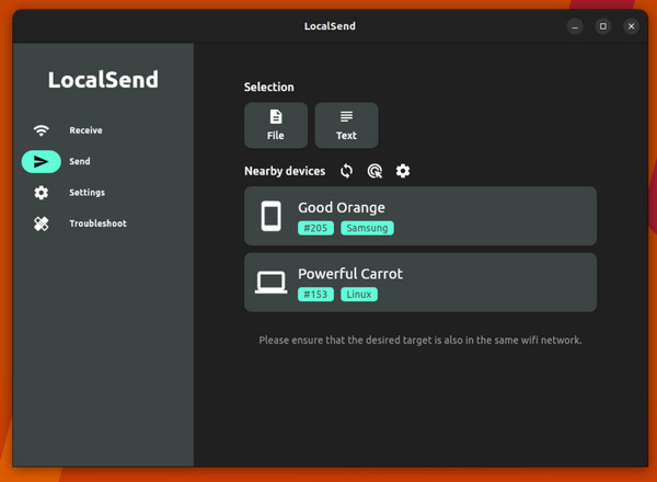 LocalSend Snapdrop-alternatief