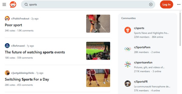 Reddit Main Interface