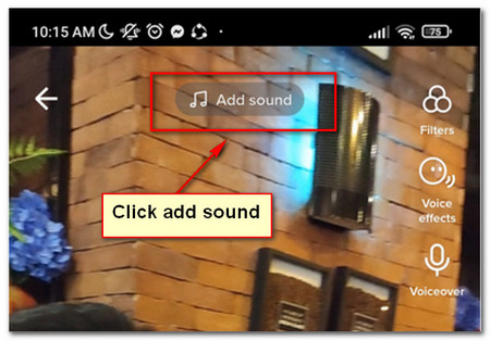 Tiktok Trim Audio Κάντε κλικ στην Προσθήκη ήχου
