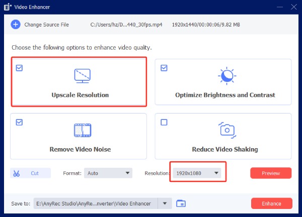 將解析度調整為 1080p