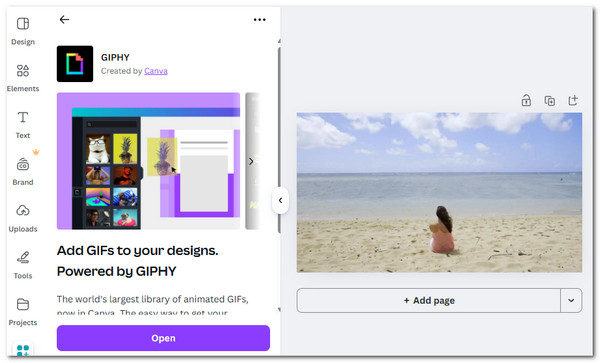 Canva 添加 Gif