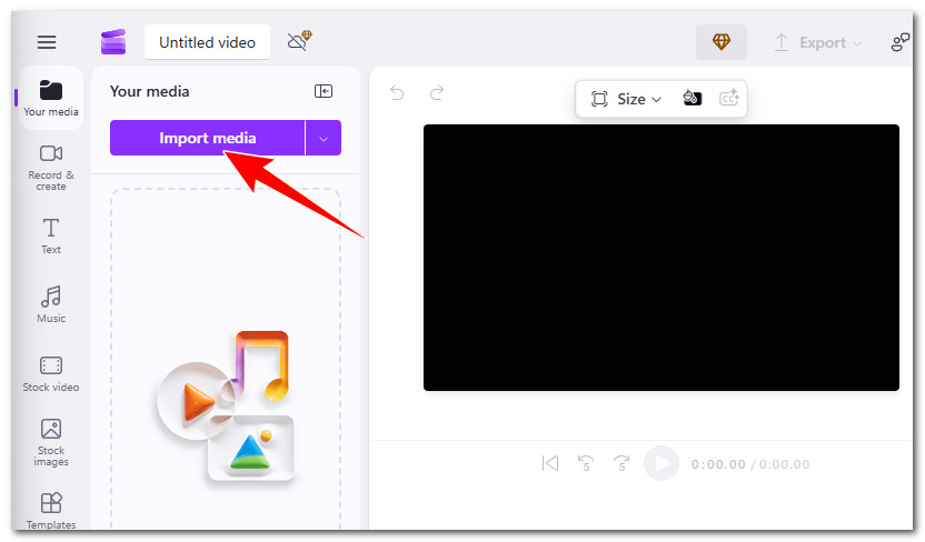 Clipchamp導入視頻