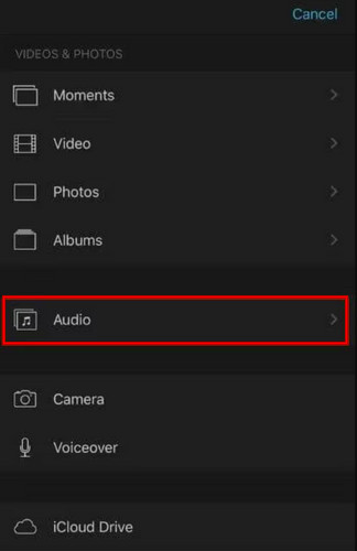 iMovie Audio