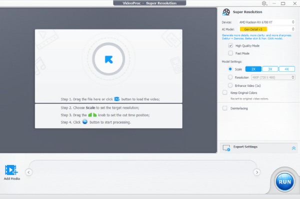 رفع مستوى الفيديو بالذكاء الاصطناعي VideoProc Converter AI