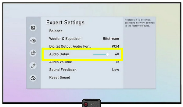 Adjust the Audio Delay