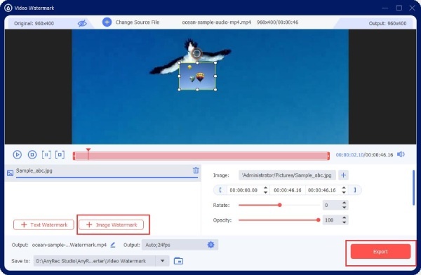 Add Watermark To Blur Face