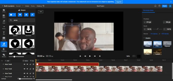 Blur Face With Flixier