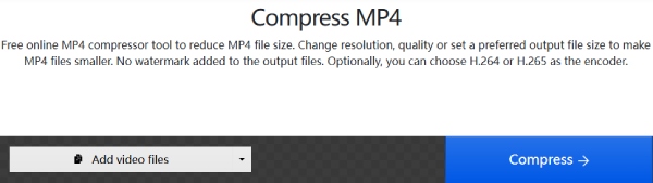 在线使用 XConvert 压缩 MP4 文件