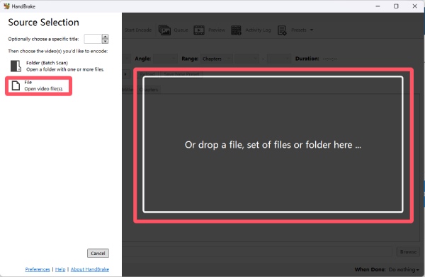 Videós kézifék hozzáadása