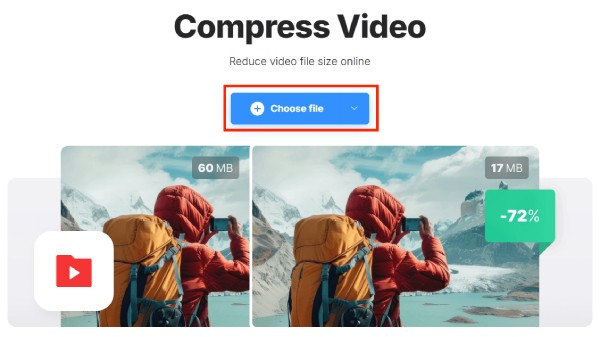 Fájl kiválasztása Clideo