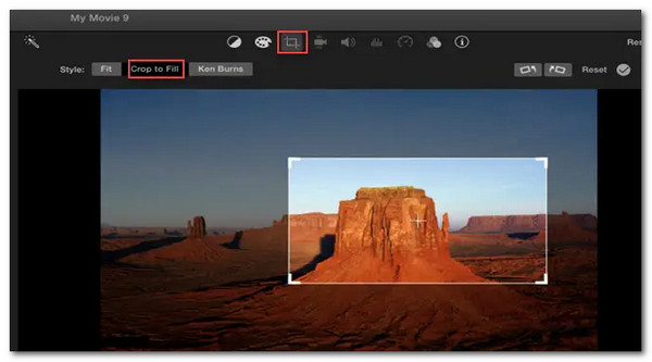 iMovie Beskär Spara Video