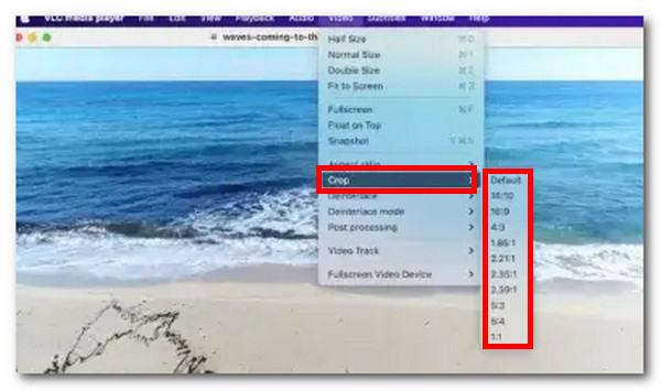 VLC Välj bildförhållande