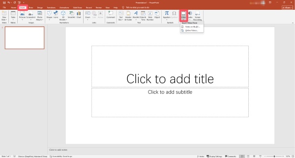 ビデオを追加 PowerPoint