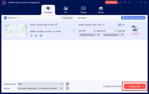 ビデオを変換 AnyRec