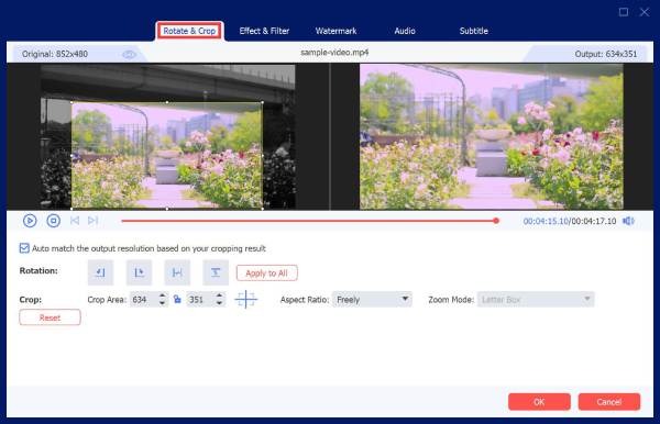 動画の切り抜き AnyRec