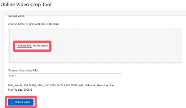 動画をアップロード Ezgif