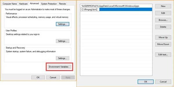 Vyberte cestu FFmpeg
