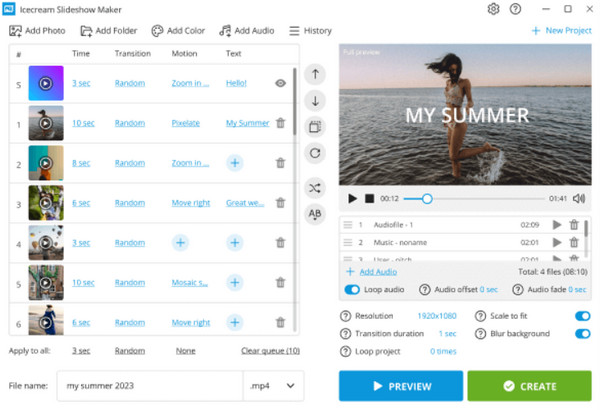 Icecream Free Slideshow Maker