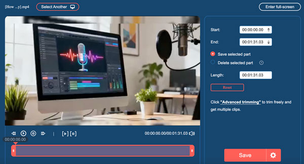 AnyRec gratis videotrimmer online