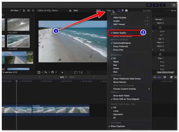 Fcp 更高质量的菜单视图