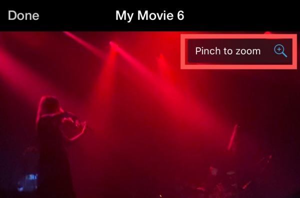 Przytnij wideo iPhone iMovie