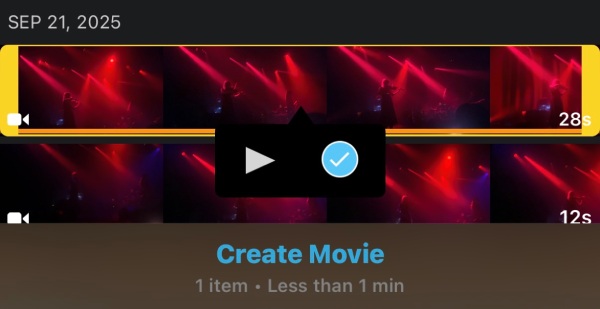 Wybierz wideo iMovie