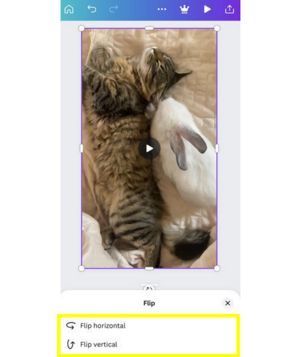 Lật video iPhone bằng Canva