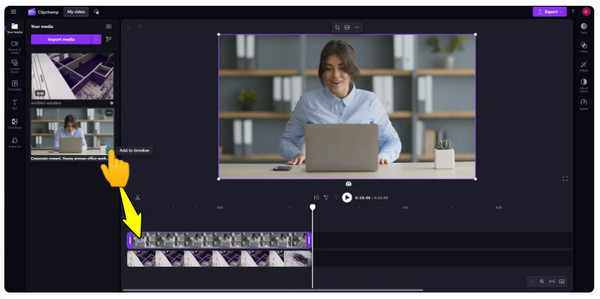 Clipchamp Add Clips to Timeline