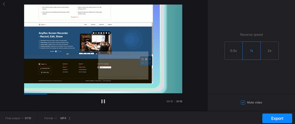 Video mit Clideo umkehren