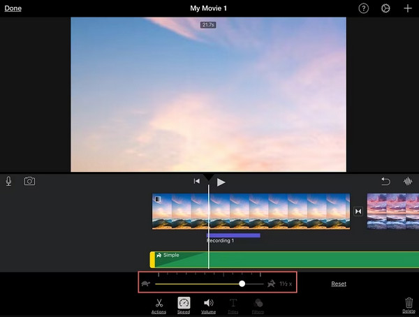 Cortar um vídeo no iMovie