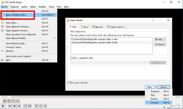 VLC Merge MKV