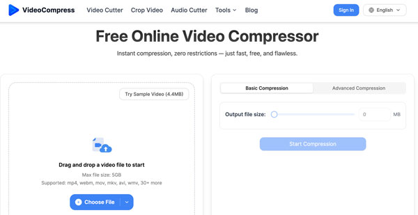 VideoCompress Ücretsiz Çevrimiçi Video Sıkıştırıcı