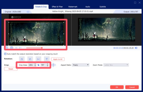 Oříznutí videa Anyrec