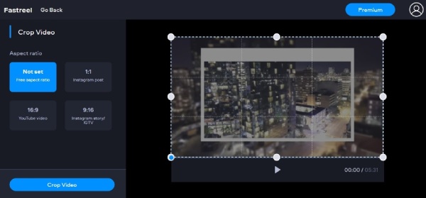Online ořezávač videa Fastreel